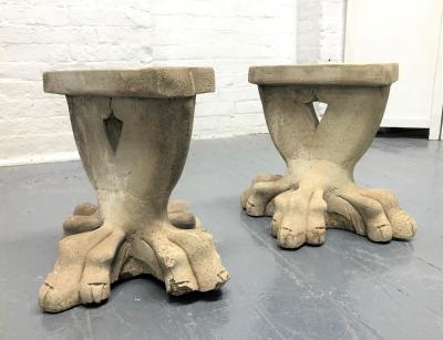 Antique Architectural Garden Cement Table Bases