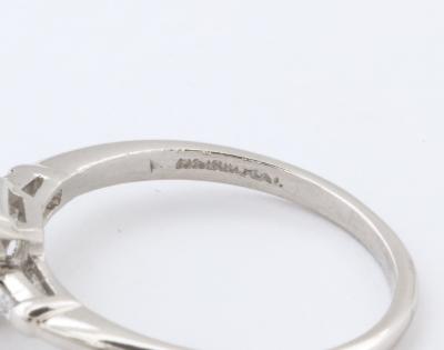 Antique Art Deco 1 07 Carat Emerald Cut Diamond Ring