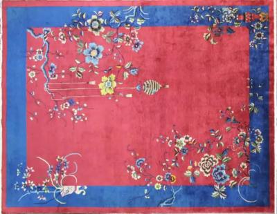 Antique Art Deco Carpet Amazing Colors 810 x 118 