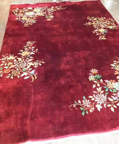 Antique Art Deco Chinese Carpet 66 96 