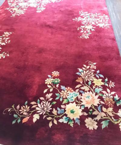 Antique Art Deco Chinese Carpet 66 96 