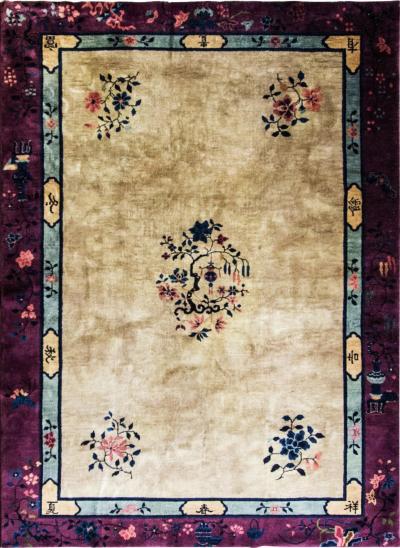 Antique Art Deco Chinese Carpet