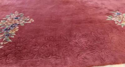 Antique Art Deco Chinese Carpet 88 x 118 