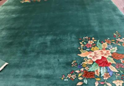 Antique Art Deco Chinese Carpet Dragon and Paradise