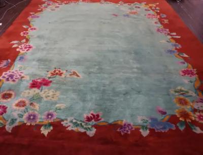 Antique Art Deco Chinese Carpet Most Pleasant 89 x 112 