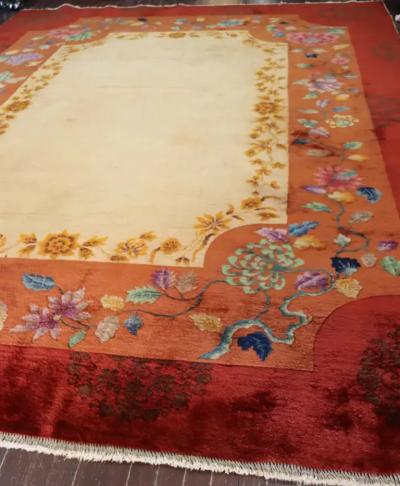 Antique Art Deco Chinese Carpet Unusual 810 x 116 