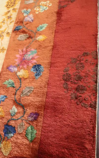Antique Art Deco Chinese Carpet Unusual 810 x 116 