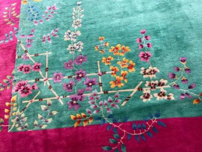 Antique Art Deco Chinese Carpet c 1920s