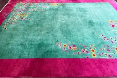 Antique Art Deco Chinese Carpet c 1920s