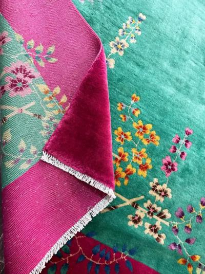 Antique Art Deco Chinese Carpet c 1920s