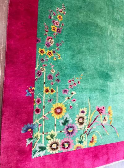 Antique Art Deco Chinese Carpet c 1920s