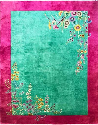 Antique Art Deco Chinese Carpet c 1920s