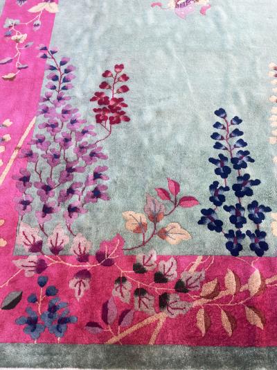 Antique Art Deco Chinese Oriental Carpet 88 x 117 