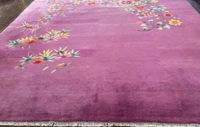 Antique Art Deco Chinese Oriental Carpet Excellent