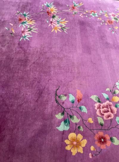 Antique Art Deco Chinese Oriental Carpet Excellent