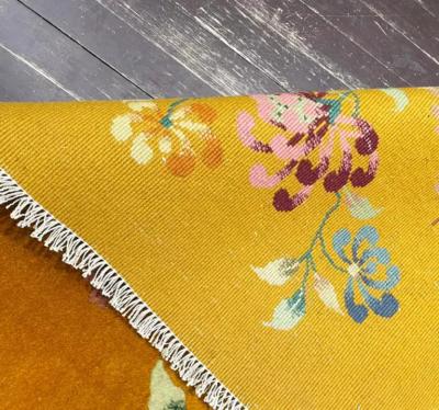 Antique Art Deco Chinese Oriental Rug Gold 17400 circa 1930s