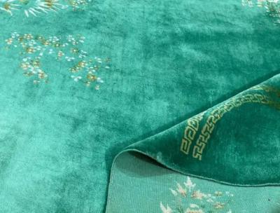 Antique Art Deco Chinese Oriental Rug Green