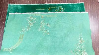 Antique Art Deco Chinese Oriental Rug Green