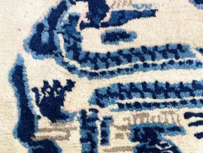 Antique Art Deco Chinese Peking Dragon Rug