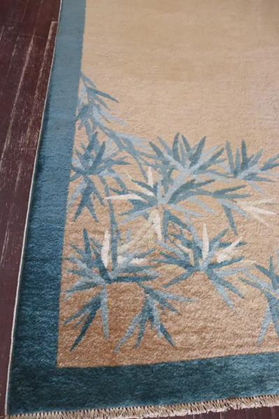 Antique Art Deco Chinese Rug Bamboo Tree 51 x 711 