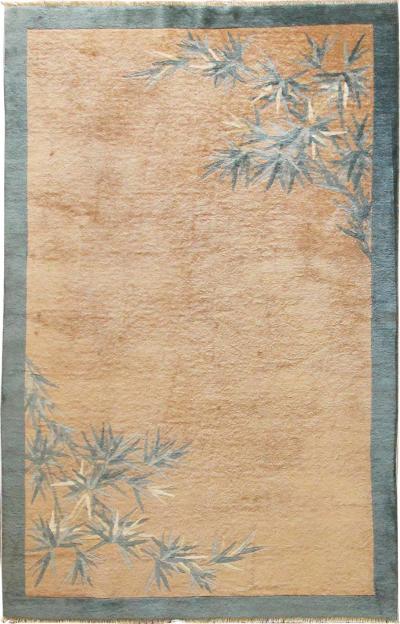 Antique Art Deco Chinese Rug Bamboo Tree 51 x 711 