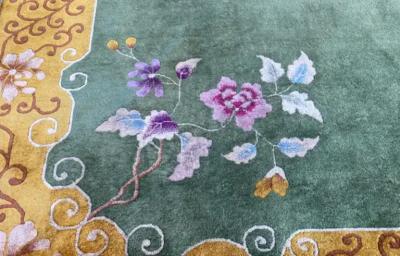 Antique Art Deco Chinese Rug Butterfly Meet finely