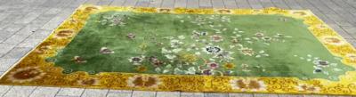 Antique Art Deco Chinese Rug Butterfly Meet finely