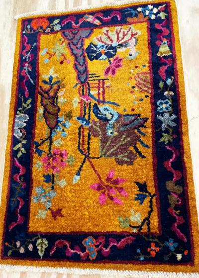 Antique Art Deco Chinese c 1920s The Mother and the chick AS IS