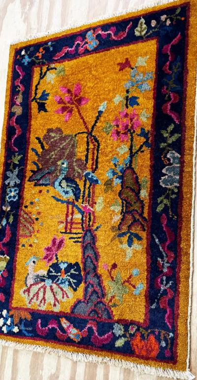 Antique Art Deco Chinese c 1920s The Mother and the chick AS IS