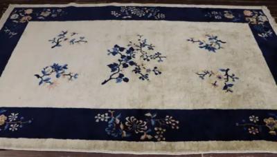 Antique Art Deco Chinese peking Rug 4 x 69