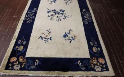 Antique Art Deco Chinese peking Rug 4 x 69