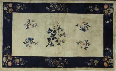 Antique Art Deco Chinese peking Rug 4 x 69