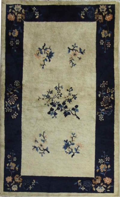 Antique Art Deco Chinese peking Rug 4 x 69 