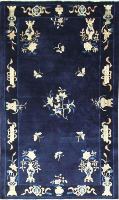 Antique Art Deco Classic Chinese Rug c 1920 41 x 68 
