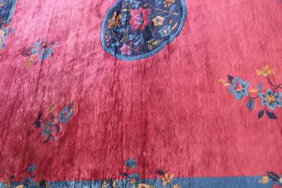 Antique Art Deco Manderin Manchester Wool Carpet Signed