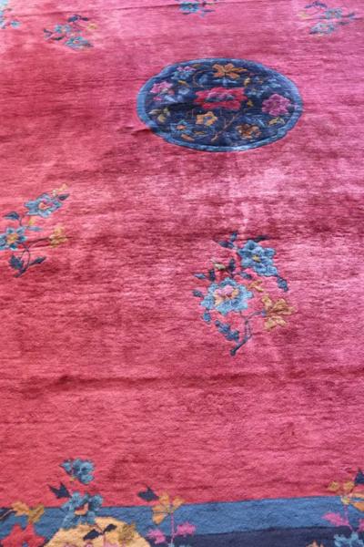 Antique Art Deco Manderin Manchester Wool Carpet Signed