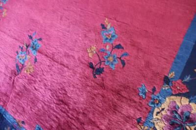 Antique Art Deco Manderin Manchester Wool Carpet Signed