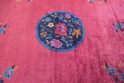 Antique Art Deco Manderin Manchester Wool Carpet Signed