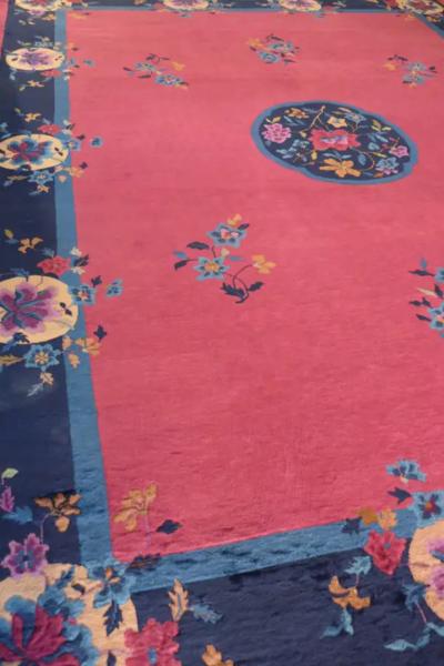Antique Art Deco Manderin Manchester Wool Carpet Signed