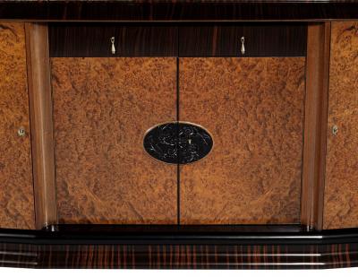 Antique Art Deco Marble Top Buffet Cabinet