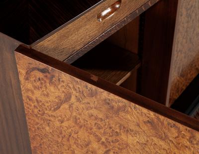 Antique Art Deco Marble Top Buffet Cabinet