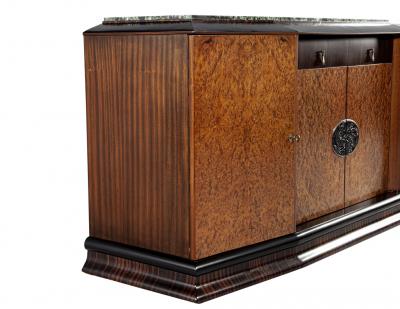 Antique Art Deco Marble Top Buffet Cabinet