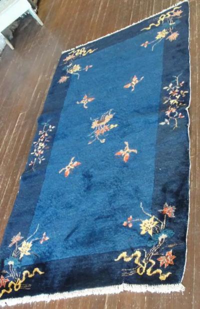 Antique Art Deco Peking Chinese Rug