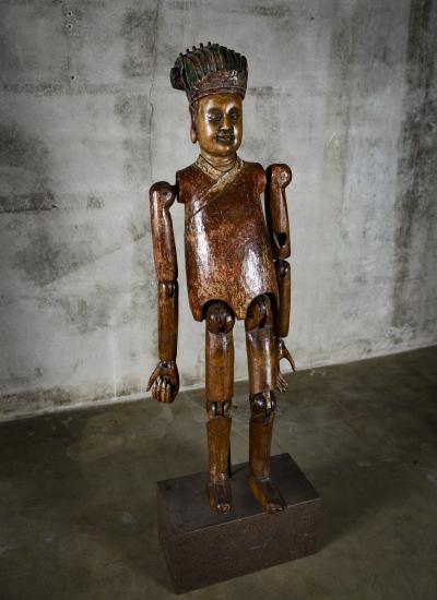 Antique Articulated Chinese Wood Puppet