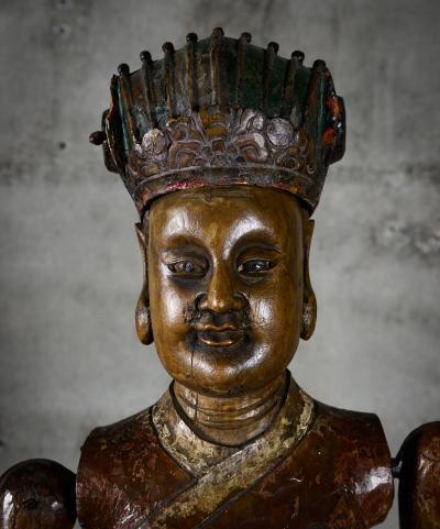 Antique Articulated Chinese Wood Puppet