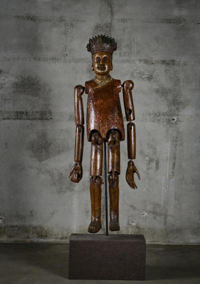 Antique Articulated Chinese Wood Puppet