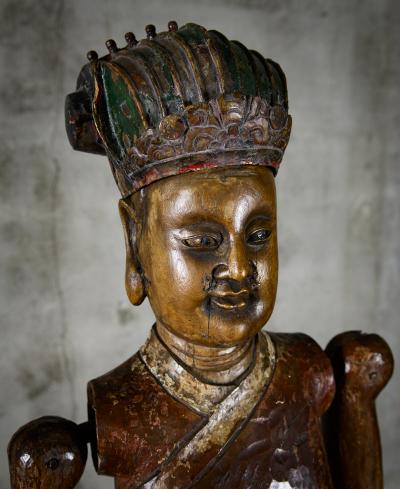 Antique Articulated Chinese Wood Puppet