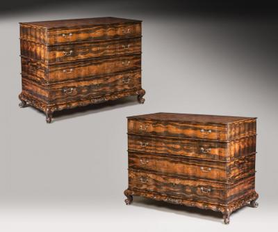 Antique Asian Important Pair of Commodes Chests of Majestic Proportions