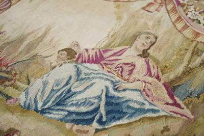 Antique Aubusson Design Tapestry 28 x 28