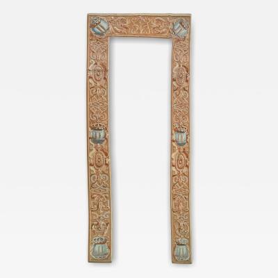 Antique Aubusson Door Window Panel